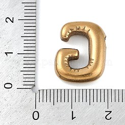 イオンプレーティング（IP）304ステンレスペンダント  18KGP本金メッキ  文字g  18x14.5x5mm  穴：2mm&nbsp;STAS-K256-25G-G