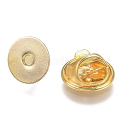 真鍮製バタフライクラッチピンバック  ゴールドカラー  8x11.5x6mm  穴：1.2mm  ピン：1mm&nbsp;X-KK-Z003-01G