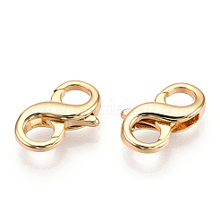 真鍮製のフックの留め金  8形状  18KGP本金メッキ  16.5x10.5x4mm  穴：4.5x4.5mm&nbsp;KK-N254-18G