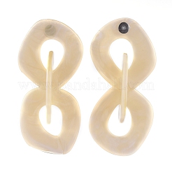 アクリルダングルスタンドピアス  304ステンレススチール製の金具とピアスキャッチ付き  小麦  97mm  ピン：0.6mm&nbsp;EJEW-JE03840-03