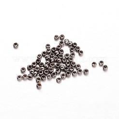 ロンデル真鍮製つぶし玉カシメ玉  ガンメタ色  1.5mm  穴：0.5mm&nbsp;KK-L134-33B-01