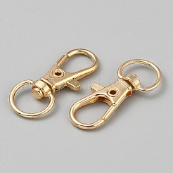 亜鉛合金回転式ナスカンカニカン  ライトゴールド  31.5x13x5mm  穴：10mm&nbsp;FIND-WH20005-18KCG