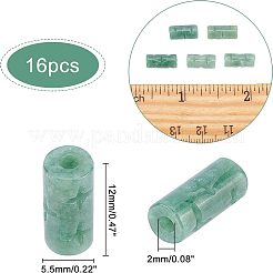 天然翡翠ビーズ16個  花柄を持つ列  12x5.5mm  穴：2mm&nbsp;G-NB0003-40