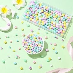 36 個 6 色不透明アクリルビーズ  ラウンド  ミックスカラー  6x5mm  穴：1.8mm  60個/カラー&nbsp;MACR-YW0003-24A