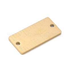 304ステンレススチールコネクタチャーム  ダブルスケール定規リンク  イオンプレーティング（ip）  長持ちメッキ  ゴールドカラー  23x11x1.5mm  穴：1.9mm&nbsp;SA-CBAE115-14G