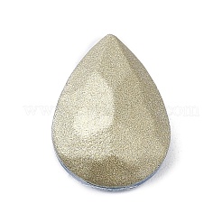 ガラスラインストーンカボション  フラットバック＆バックメッキ  多面カットティアドロップ  ミックスカラー  14x10x5mm&nbsp;GLAA-B012-62
