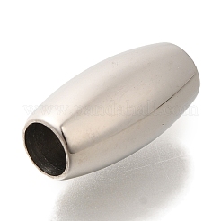 304ステンレススチールヨーロピアンビーズ  大穴ビーズ  バレル  ステンレス鋼色  17.5x8.5mm  穴：5mm&nbsp;STAS-G350-01A-P