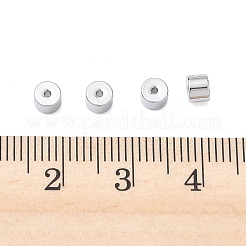シェグレイスの真鍮ビーズ  カドミウムフリー＆ニッケルフリー＆鉛フリー  コラム  プラチナ  4x4x3mm  穴：1mm&nbsp;XGRQ19091-247P