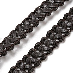 編組puイミテーションレザーリボン  コーヒー  1/2インチ（12~13mm）  15ヤード/カード&nbsp;OCOR-WH0074-88D