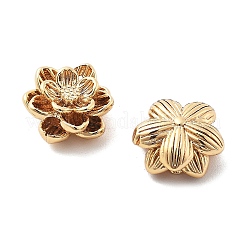 真鍮製チャーム  カドミウムフリー＆ニッケルフリー＆鉛フリー  蓮の花のチャーム  18KGP本金メッキ  9x9x5mm  穴：1.4mm&nbsp;KK-L222-002G
