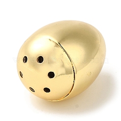 ラックメッキ真鍮チャーム  カドミウムフリー＆鉛フリー  長持ちメッキ  卵  18KGP本金メッキ  30x21mm  穴：1.5mmと2mm&nbsp;KK-P267-12G