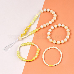DIY 18 スタイル レジン & アクリル ビーズ ジュエリー作り ファインディング キット  丸型、ライス型、チューブ型  レッド  6.5~7x2~12x1.5~11.5mm  穴：0.7~2mm&nbsp;DIY-NB0012-04G