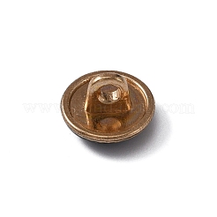 1穴合金シャンクボタン  エナメル  フラットラウンド  ブラック  10x7mm  穴：2mm&nbsp;BUTT-WH0028-02A