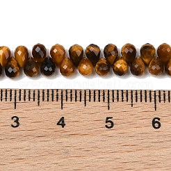 天然石タイガーアイビーズ連売り  ティアドロップ  多面カット  トップ掘削  5x3.5mm  穴：0.5mm  約76~79個/連  6.10~6.50''（15.5~16.5センチメートル）&nbsp;GG-CBAB63F-A02