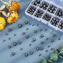 非磁性合成ヘマタイトビーズ連売り316本  グレードA  ラウンド  4mm / 6mm / 8mm / 10mm  穴：1~2mm&nbsp;G-PH0019-31