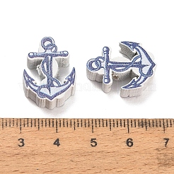 海をモチーフにした木製ビーズ  アンカー＆舵  19.5x15x6mm  穴：2.5mm&nbsp;WOOD-D289-03A