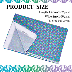 魚鱗模様のポリエステル綿生地  DIYバッグ布アクセサリー用  モーブ  1482x1000x0.2mm&nbsp;DIY-WH0430-114E