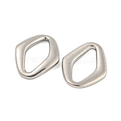 変色しない304ステンレススチール製リンクリング  馬の目  ステンレス鋼色  19.5x15x2.5mm  内径：15x7mm&nbsp;STAS-A095-03B-P