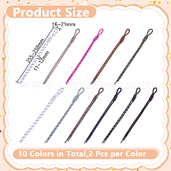 ポリエステルロープペンダント装飾20個  ミックスカラー  255~258x16~21x11~12mm&nbsp;HJEW-HY0001-28