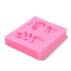 食品グレードのシリコンモールド  フォンダン型  焼き型  チョコレート  キャンディ  ビスケット  UVレジン＆エポキシ樹脂ジュエリー作り  サボテン  ランダム単色またはランダム混色  88x68x13mm  内径：55x35mmと55x39mm&nbsp;DIY-I078-15