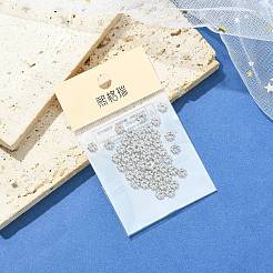 シェグレース真鍮スペーサービーズ  花  カドミウムフリー＆ニッケルフリー＆鉛フリー  プラチナメッキ  5x1.5mm  穴：1.5mm&nbsp;XGRQ1H440-332P