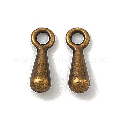 合金チャーム  アジャスターチェーンドロップ  ティアドロップ  アンティークブロンズ  7x2.5x2mm  穴：1mm&nbsp;X-PALLOY-R069-AB