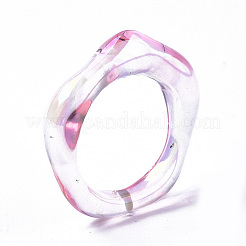 透明樹脂指輪  ABカラーメッキ  ミスティローズ  usサイズ6 3/4(17.1mm)&nbsp;LS-RJEW-T013-001-E03