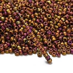 トーホー 8/0ラウンドビーズ  日本製シードビーズ  マットニッケルメッキ  （514f）高メタリック霜銅トワイライト  3mm  穴：1mm  約222個/10g&nbsp;X-SEED-TR08-0514F