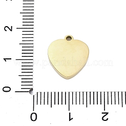 304 ステンレススチール パヴェ ナチュラル ホワイト シェル ハート チャーム  ゴールドカラー  13.5x12x2mm  穴：1.5mm&nbsp;STAS-L022-489G