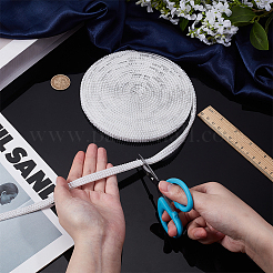 粘着プラスチックテープ  コスチュームアクセサリー  ベルトの装飾  ホワイト  9.5x3.5mm&nbsp;DIY-WH0699-45A