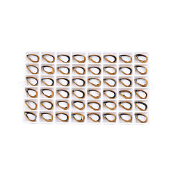 電気メッキガラスチャーム  エッジメッキ  ティアドロップ  ダークチソウ  14x8x4mm  穴：1mm&nbsp;EGLA-N006-065