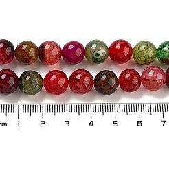 染め加工天然石瑪瑙ビーズ連売り  ラウンド  10mm  穴：1mm  約38個/連  14.9インチ&nbsp;G-R262-10mm-1