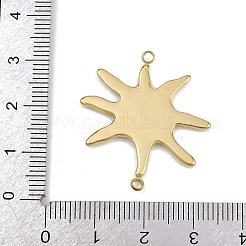 304ステンレススチールコネクタチャーム  太陽リンク  イオンプレーティング（ip）  ゴールドカラー  30x28x2mm  穴：1.8mm&nbsp;STAS-B108-10G