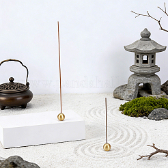 真鍮線香バーナーホルダー  ラウンド  生（メッキなし）  15.5x14.5mm&nbsp;AJEW-WH0077-233C