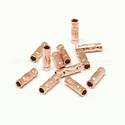 チューブビーズ  真鍮  カーブ  ローズゴールド  約3 mm幅  長さ10mm  穴：2mm&nbsp;EC416