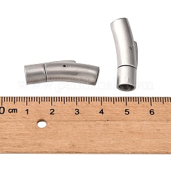 変色しにくい304ステンレススチール製バヨネット留め具  チューブ  艶消し  ステンレス鋼色  30x8x9mm  穴：6mm&nbsp;LS-STAS-F131-22P