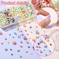 DIY カラフルなアクリル丸ビーズストレッチブレスレット  ミックスカラー  4~10x5~9mm  穴：1.4~2mm&nbsp;FIND-YW0005-91