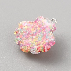樹脂チャーム  海洋生物チャーム  シェル形状  22x22x8mm  穴：2mm&nbsp;RESI-TAC0007-29P-06