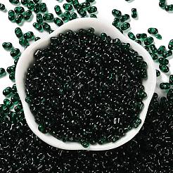 ガラスシードビーズ  透明色  ピーナッツ  濃い緑  5~6x2.5~3x3~3.5mm  穴：1~1.2mm  約5000個/ポンド&nbsp;SEED-L011-02A-07