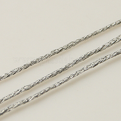 メタリック糸  刺しゅう糸  3プライ  銀  0.4mm  約1093.61ヤード（1000m）/ロール&nbsp;MCOR-G001-0.4mm-13