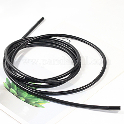 ドレス用ラウンドPUレザーコードタイノットベルト  ブラック  1835mm&nbsp;DIY-WH20007-802B-02