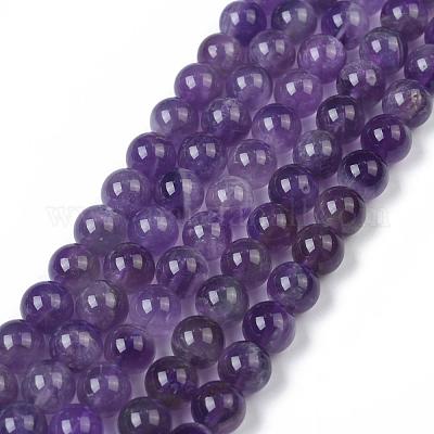 天然石ビーズ連売り  アメジスト  ラウンド  8mm  穴：1mm  15~16インチ&nbsp;GSR062-1