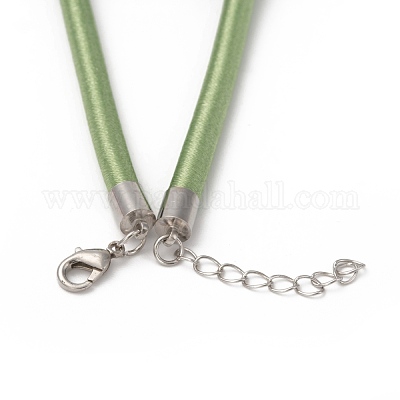 シルクコードネックレス作り 真鍮の留め金付き ミックスカラー 17~18