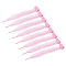 10 Pairs Polyester Lace Shoelaces, Pearl Pink, 820x30x0.2mm