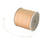 Braided Nylon Thread, Chinese Knotting Cord for Beading Jewelry Making Macrame Craft, Bisque, 0.8mm, about 100yards/roll