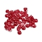 Natural White Jade Dyed Cabochons, Half Round, Red, 2x1mm