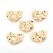 Brass Pendants, Heart, Bumpy, Real 18K Gold Plated, 29x19x1mm, Hole: 1mm