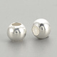 925スターリングシルバービーズ  ラウンド  銀  6x5.5mm  穴：2mm&nbsp;STER-S002-12-6mm-2