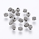 CCBプラスチックビーズ  バレル  アンティークシルバー  3.5x4.5mm  穴：2.5mm&nbsp;CCB-K003-41AS-1