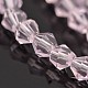 ダブルコーンガラスビーズ連売り  多面カット  パールピンク  4x4mm  穴：0.8~1mm  約75~78個/連  28~29cm&nbsp;EGLA-P016-4mm-13-3